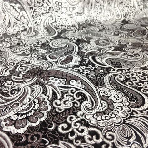 paisley metallic brocade fabric|SILVER White Metallic Paisley Brocade Fabric 54 .